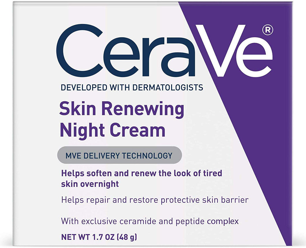 CeraVe crema de noche para la cara | 1,7 onzas | Sin perfume