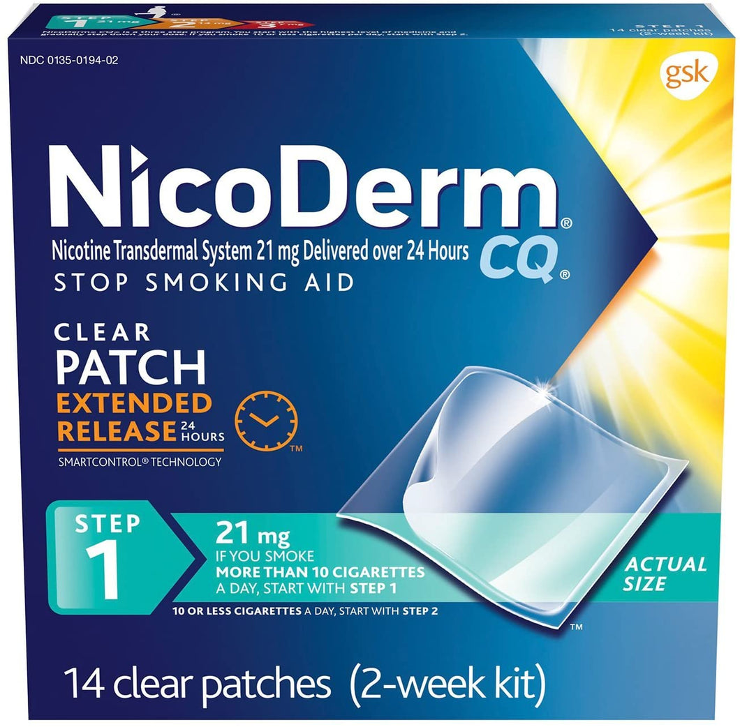 Parche transparente para la fase 1 de Nicoderm 14 parches claros  NDP-6