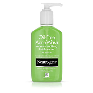 Limpiador facial neutrogena sin aceite para el acné y el enrojecimiento 6 oz