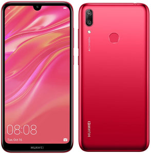 Huawei Y7 2019 Dub-LX3 (32GB, 3 GB) Dual SIM 6.26 "Gota de rocío Pantalla 4G Rojo NDP-43