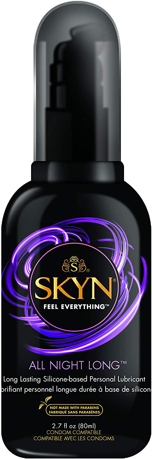 SKYN All Night Long Lubricante a base de silicona premium, 2.7 onzas