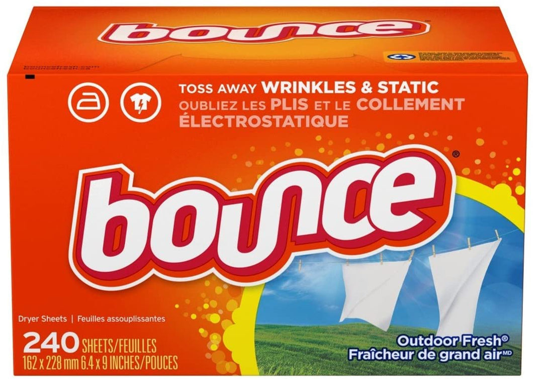 Bounce - Hojas suavizantes y secadoras para exteriores, 240 unidades  NDP 93