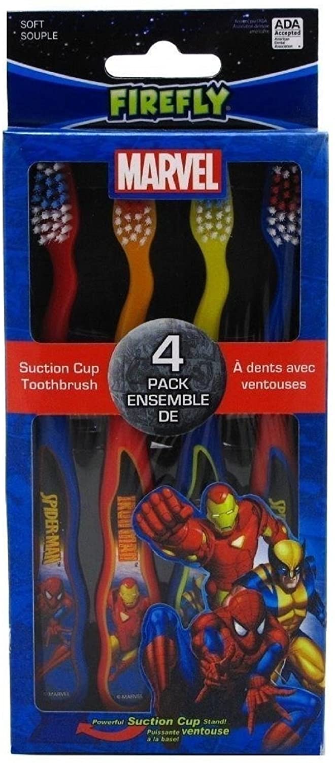 Cepillos de dientes con ventosa Dr. Marvel Heroes (4) ✅