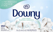 Cargar imagen en el visor de la galería, Downy sábanas suavizantes para secadora, algodón fresco, 250 unidades  NDP 87
