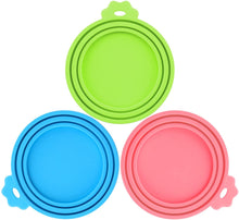 Cargar imagen en el visor de la galería, Juego de 3 tapas de silicona para latas de alimentos húmedos para mascotas, NDP 3
