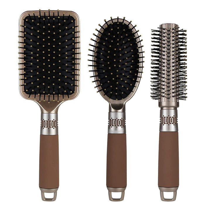 Juego de cepillos para el cabello con desenredado de nailon, cepillo de masaje NDP-89