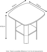 Cargar imagen en el visor de la galería, Mesa auxiliar de diseño simple, Madera, Marrón oscuro 2 Unidad  NDP 3
