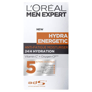 L'Oreal Men Expert Energetic Daily Loción hidratante antifatiga, 1.6 onzas