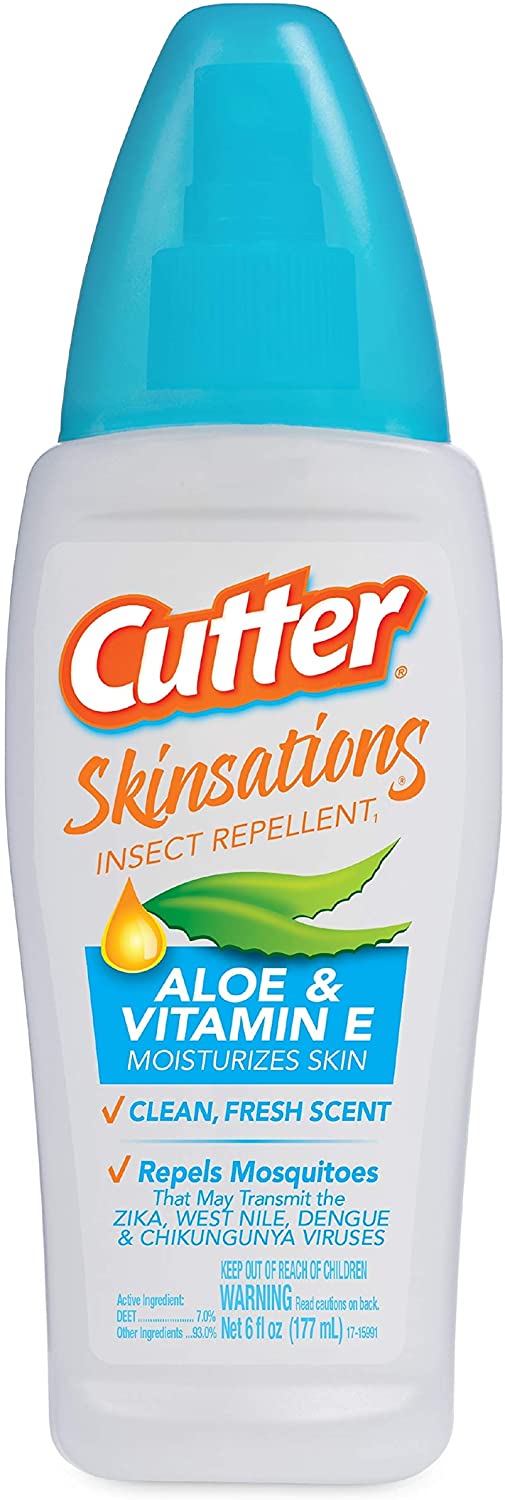 Repelente de insectos Cutter Skinsations, 6 onzas,  Spray con un paquete de 1  NDP7