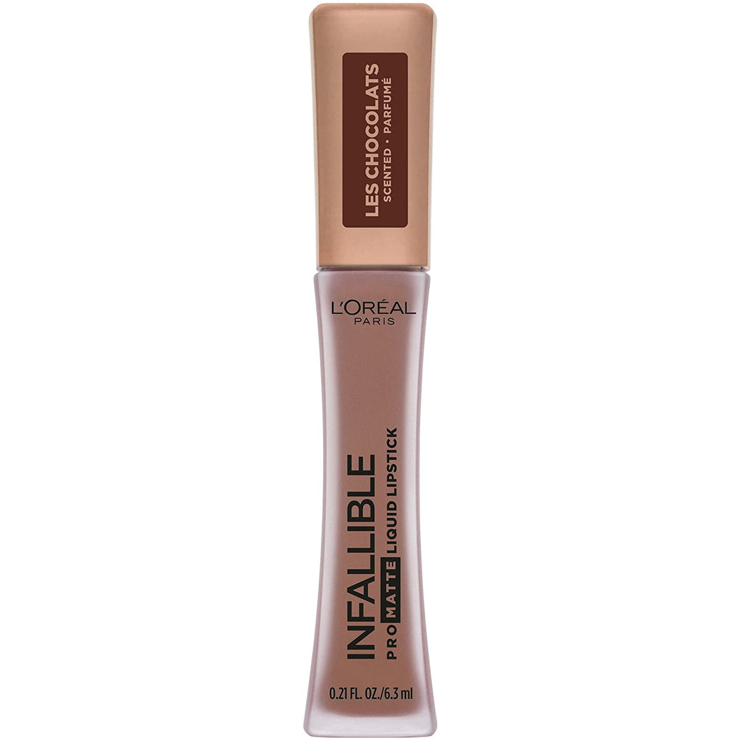 L'Oreal Paris Cosmetics Infallible Pro Matte Les Chocolats - Pintalabios líquido con aroma, Bittersweet