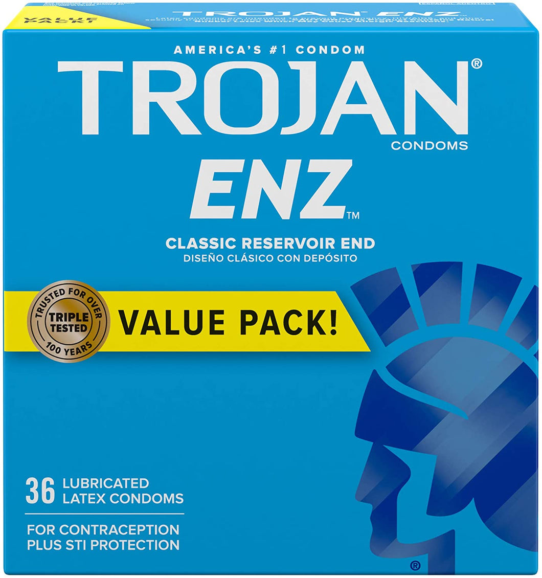 Trojan ENZ Condón lubricado 1 Caja NDP-10