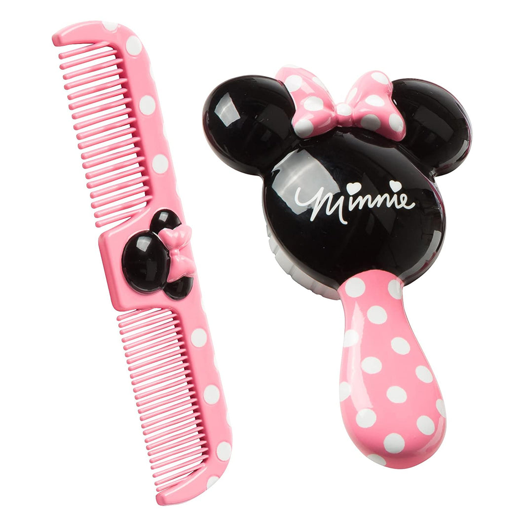 Juego de cepillos y peine de dientes anchos Disney Baby Minnie NDP-79