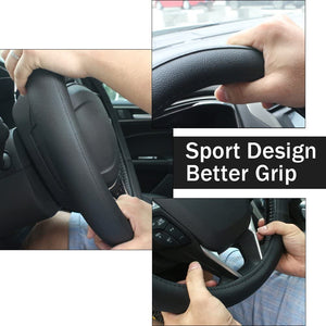 Funda de volante SEG Direct piel de microfibra para coche, universal, 15 pulgadas NDP-96