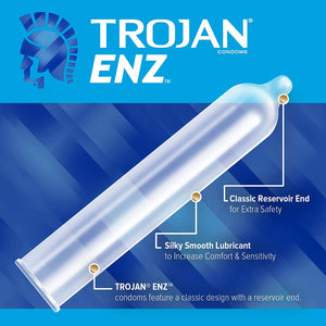 Trojan ENZ Condón lubricado 1 Caja NDP-10