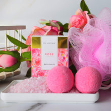Cargar imagen en el visor de la galería, Cesta de regalo de spa para mujeres de lujo para el día de la madre, 8 piezas de rosa NDP2
