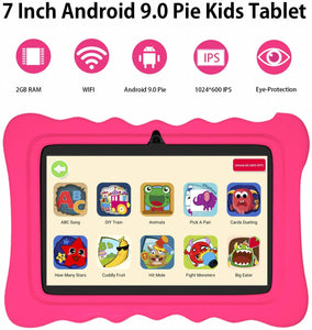 Tableta para niños, 7 pulgadas Kid Edition Tablets Android 9.0 con WiFi, 2 + 16GB, NDP 62