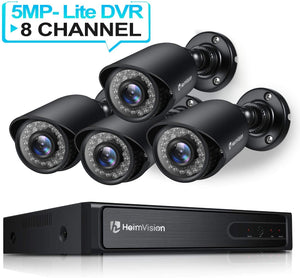 cámara de vigilancia CCTV con visión nocturna, alerta de movimiento, detección de rostro, acceso remoto 4 piezas  NDP7