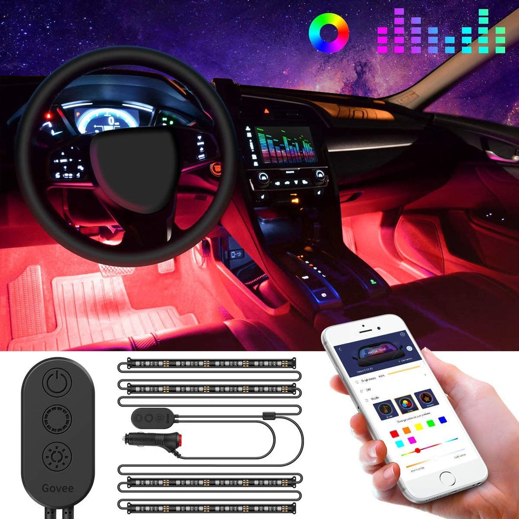 Luces para interior de auto, tira de luz Led para auto, diseño de dos líneas, impermeables NDP-7