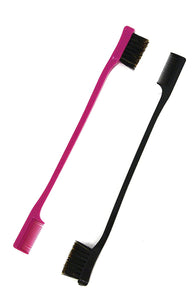 Paquete combinado de peine para el cabello, doble cara, cepillo de control, 2 piezas, rosa y negro NDP-73