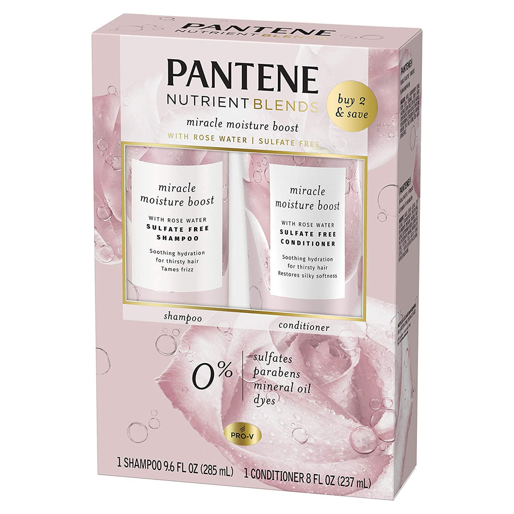 Shampú y acondicionador de agua de rosas Paquete doble para cabello seco, sin sulfato NDP-83