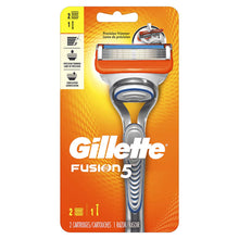 Cargar imagen en el visor de la galería, Mango de afeitar Gillette Fusion5 para hombres + 2 recambios de cuchillas NDP-36
