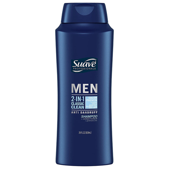 Suave Men - Champú y acondicionador anticaspa 2 en 1, limpieza clásica, 28 oz NDP-50 ✅