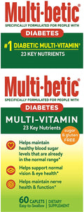Suplemento dietético multivitamínico, para personas con diabetes, 60 tabletas NDP-2
