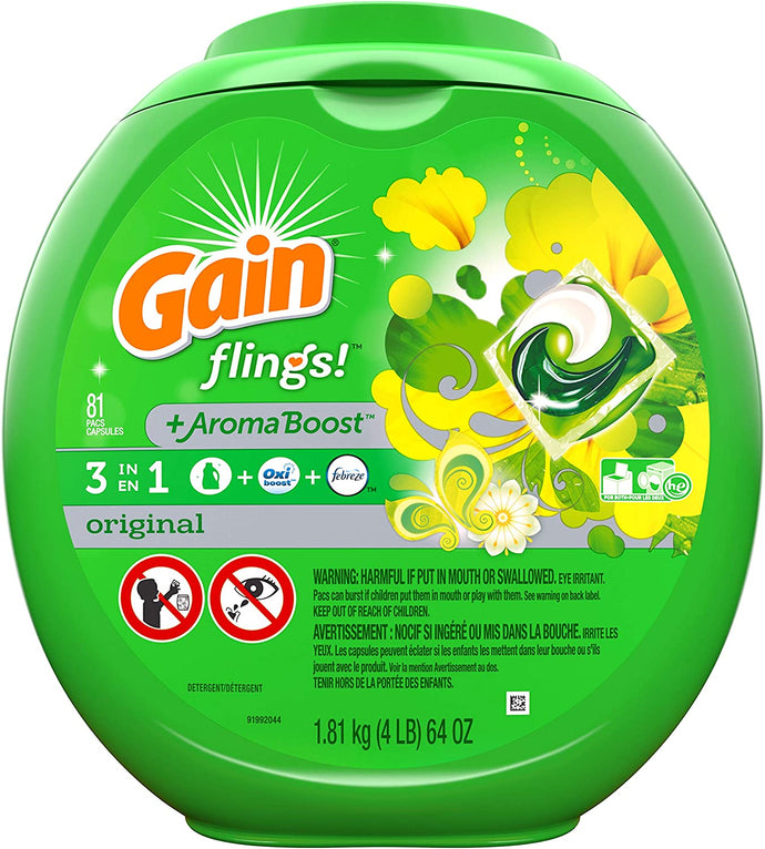 Gain flings! Detergente para ropa en Original Scent 2.20 Libra NDP 75
