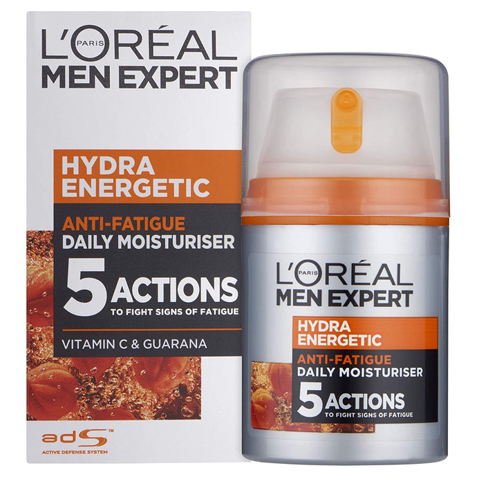 L'Oreal Men Expert Energetic Daily Loción hidratante antifatiga, 1.6 onzas
