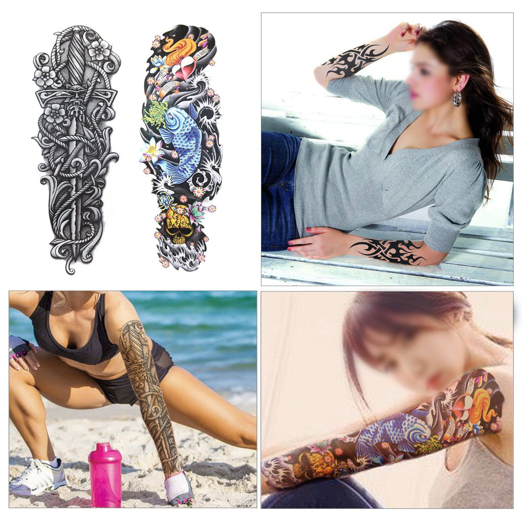 tatuaje temporal adicional Tatuaje cuerpo negro pegatinas para hombre y mujer (18 láminas) NDP-13