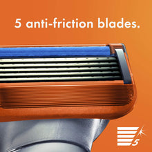 Cargar imagen en el visor de la galería, Mango de afeitar Gillette Fusion5 para hombres + 2 recambios de cuchillas NDP-36
