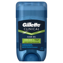 Cargar imagen en el visor de la galería, Gillette Clinical Clear Gel Sport Power Rush antitranspirante y desodorante, 1.6 oz
