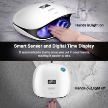 Cargar imagen en el visor de la galería, Secador de uñas con gel con LED de 48 W UV y sensor (blanco), de Sunuv  NDP-23

