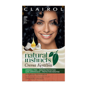 Clairol Natural Instincts Crema Keratina, Azul Negro 2BB