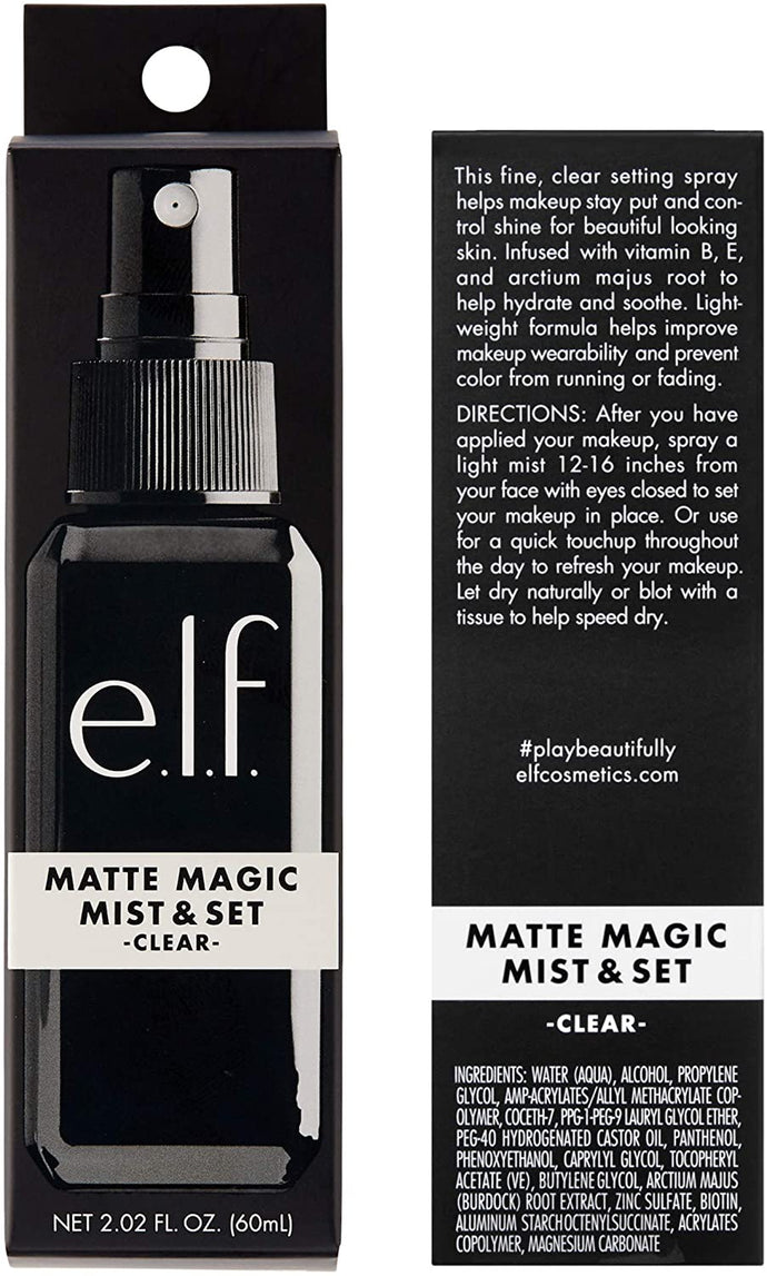 ELF Mist & Set mágico mate, botella pequeña, 2.02 fl. onz.