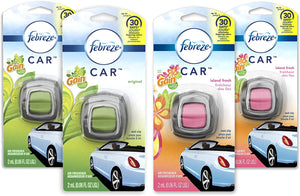 Febreze Ambientador para coche, 2 Gain Original y 2 Gain Island Fresh Aromas (4 unidades) NDP-86