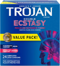 Cargar imagen en el visor de la galería, Trojan Double Ecstasy Condones lubricados - 24 unidades NDP-34
