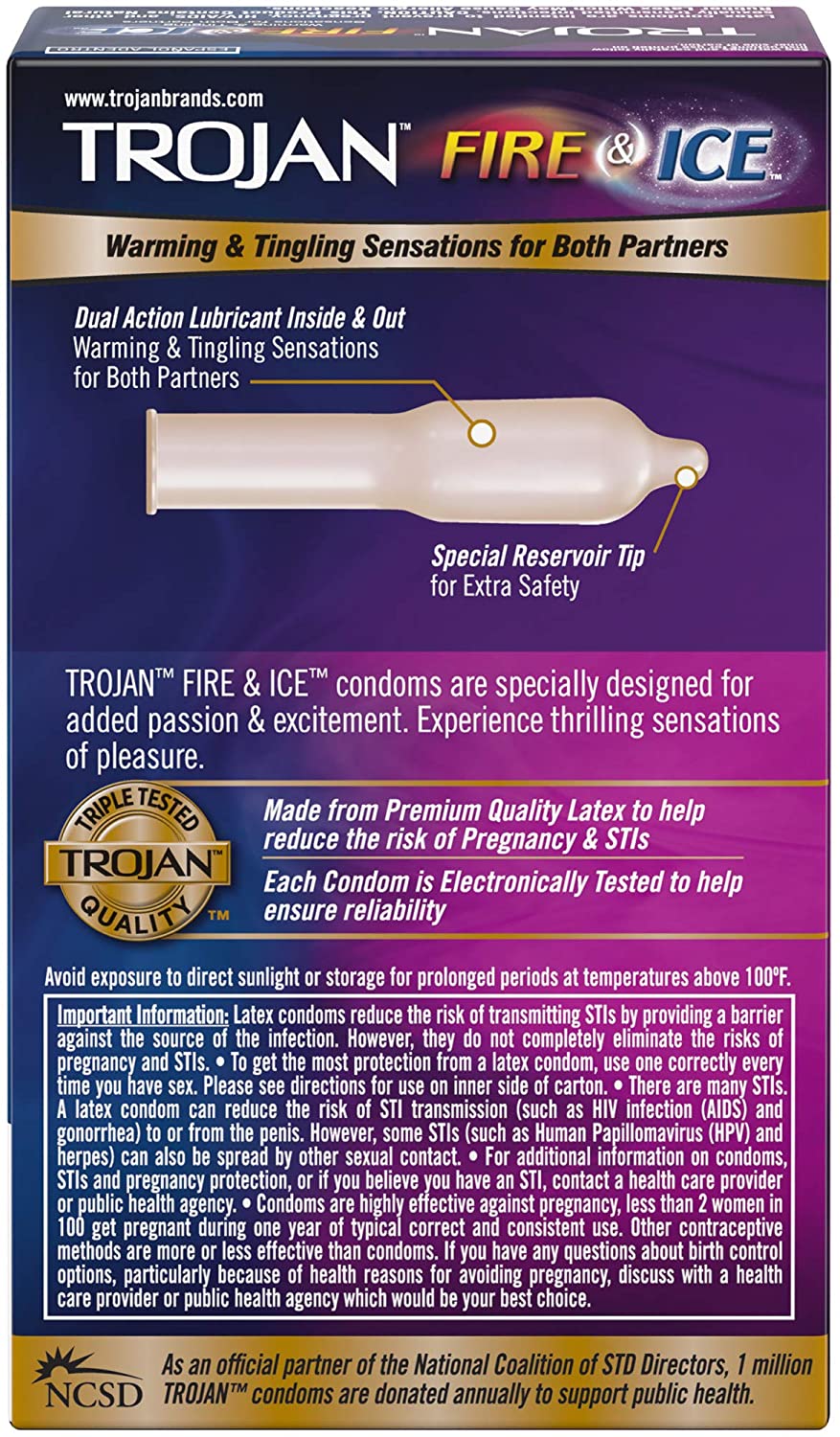 Trojan Condom Lubricante de doble accin para fuego y hielo (10 unidad SupplyRD.com Trojan Condom Lubricante de doble accin para fuego y hielo (10 unidad SupplyRD.com