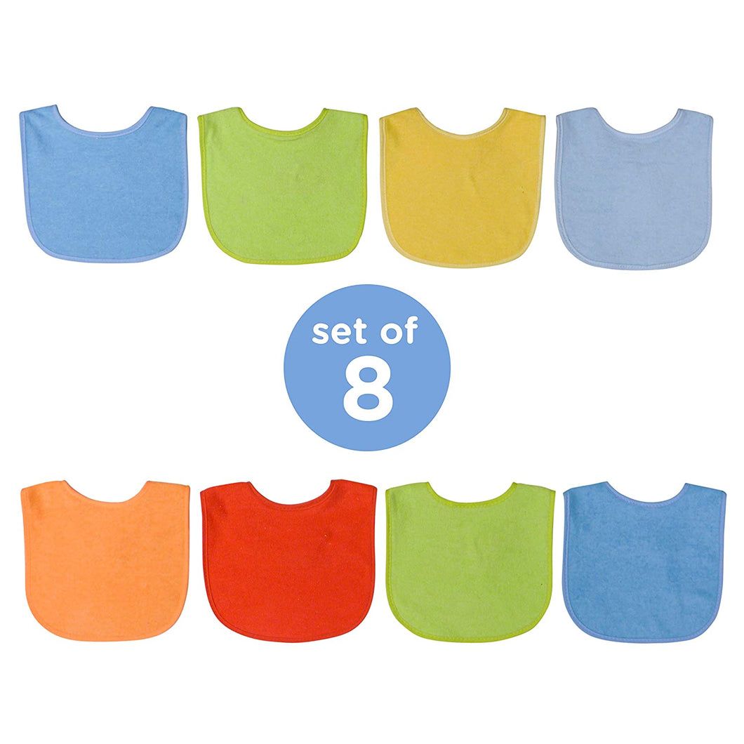 Baberos de felpa multicolor, 8 unidades NDP-18