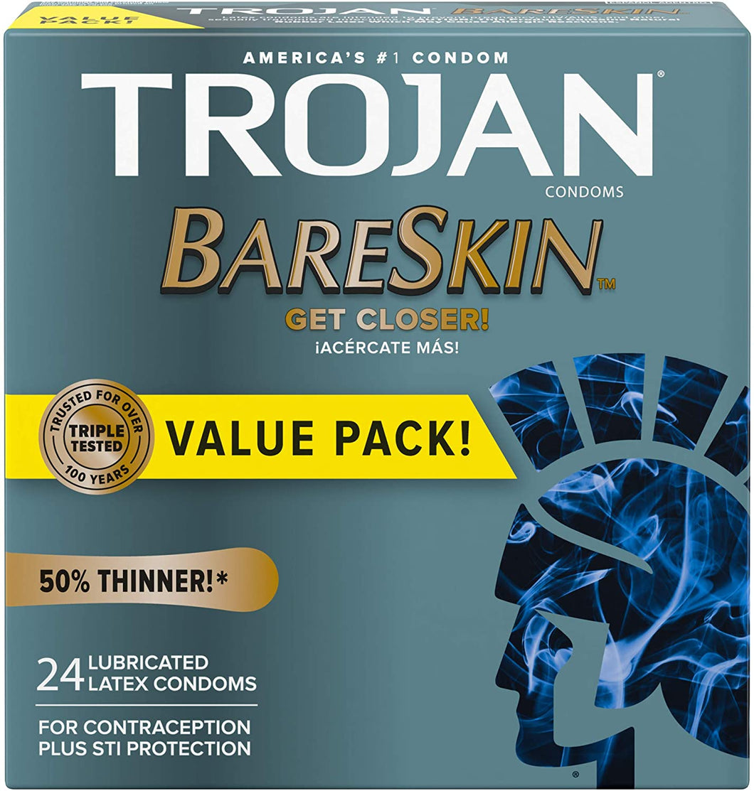 Condones de látex lubricados con piel sintética Trojan Sensitivity NDP-7