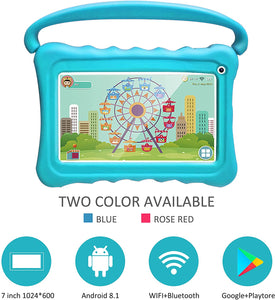 Tabletas para niños PC 7 Android Kids Tablet para Aprender Tablet Quad Core con WiFi  16 GB  (sin funda) NDP 42