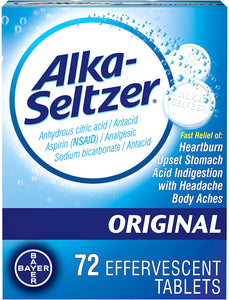 Alka-Seltzer: alivio rápido malestar estomacal, indigestión, 72 unidades NDP-4