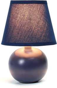Lámpara mini globo de mesa de cerámica, color negro.  NDP 27