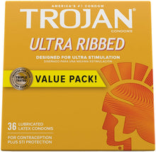 Cargar imagen en el visor de la galería, Condones Trojan Lubricado ultra acanalado NDP-13
