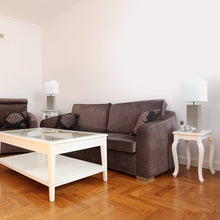 Cargar imagen en el visor de la galería, Lámparas de mesa con pantallas de tela blanca  NDP 25
