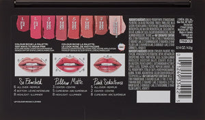 Paleta de labiales, cosméticos de L'Oreal Paris, rojos intensos, Rosado