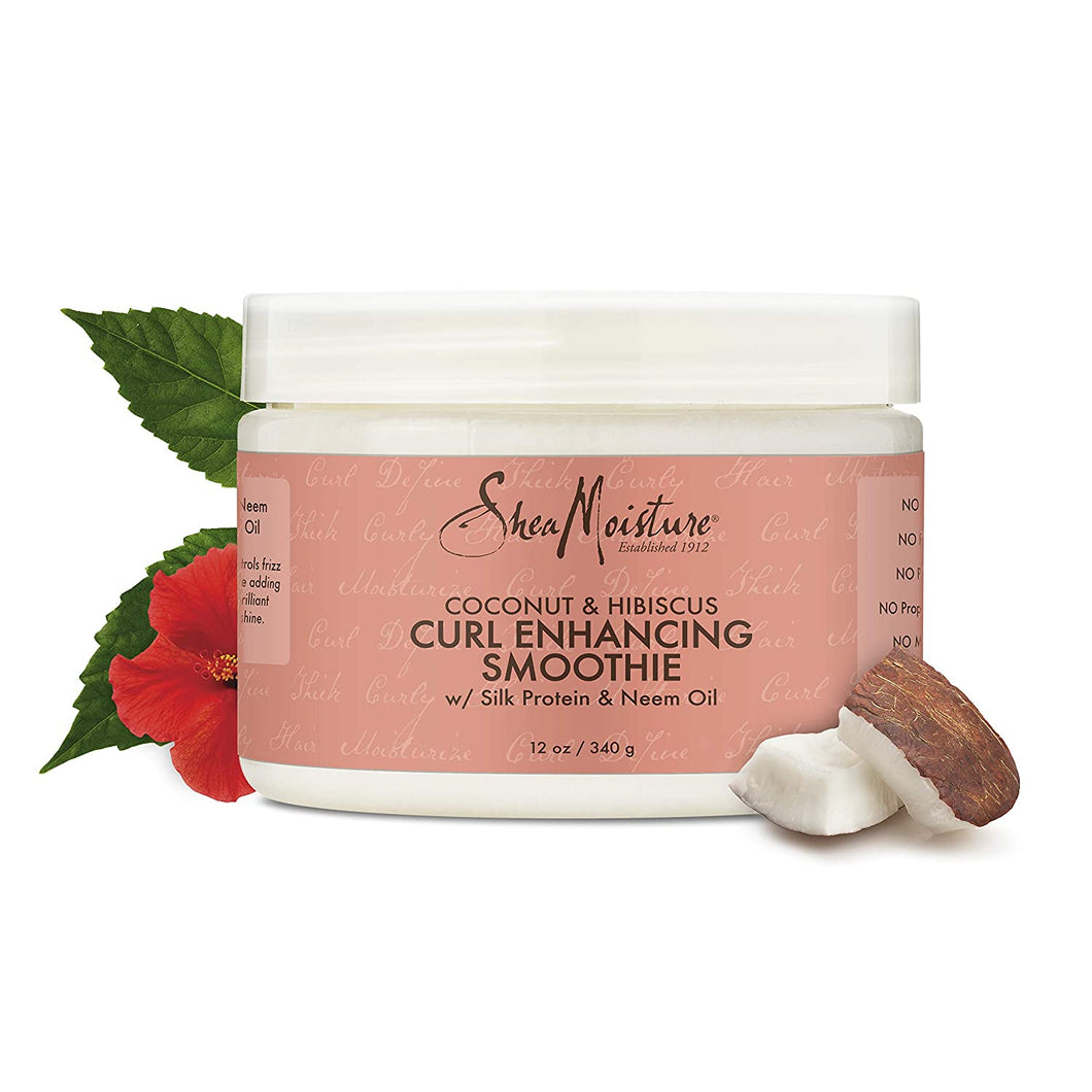 Batido de karité y coco hibisco para mejorar el rizo, 12oz