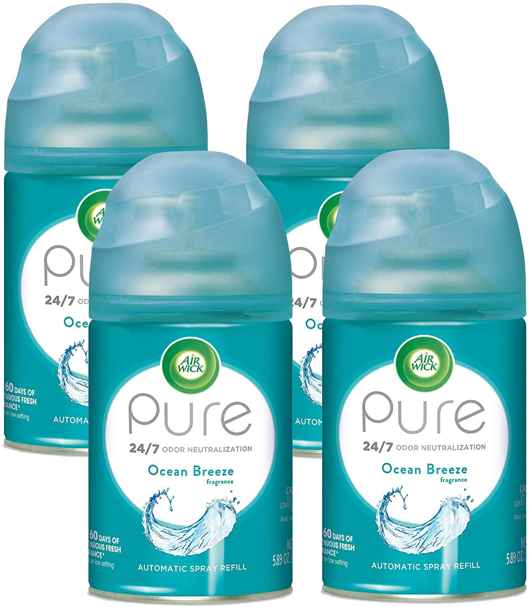 Air Wick Pure Freshmatic 4 recambios de spray automático, brisa oceánica NDP 47