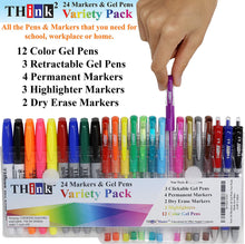 Cargar imagen en el visor de la galería, [Paquete de 24] Kit de marcadores escolares y bolígrafos de gel NDP 22
