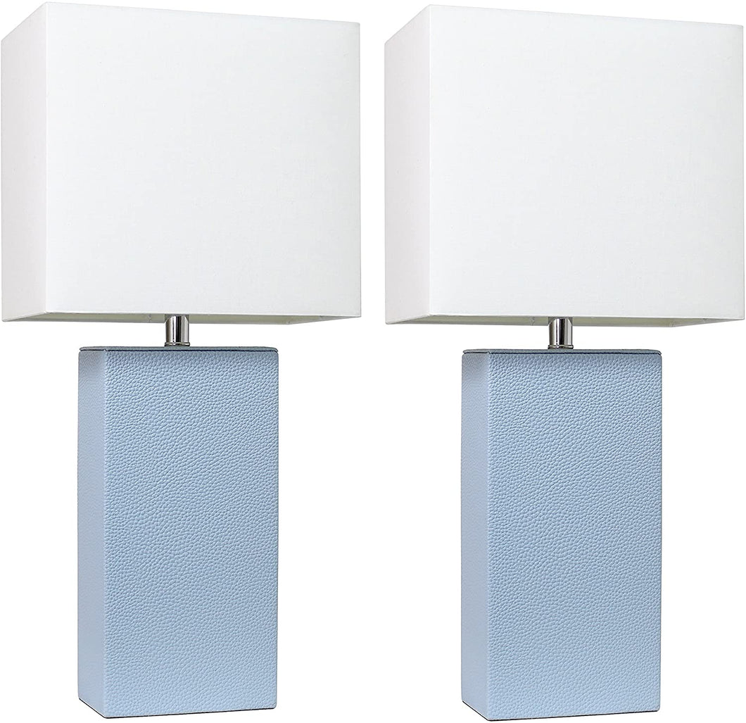 Lámparas de mesa con pantallas de tela blanca  NDP 25